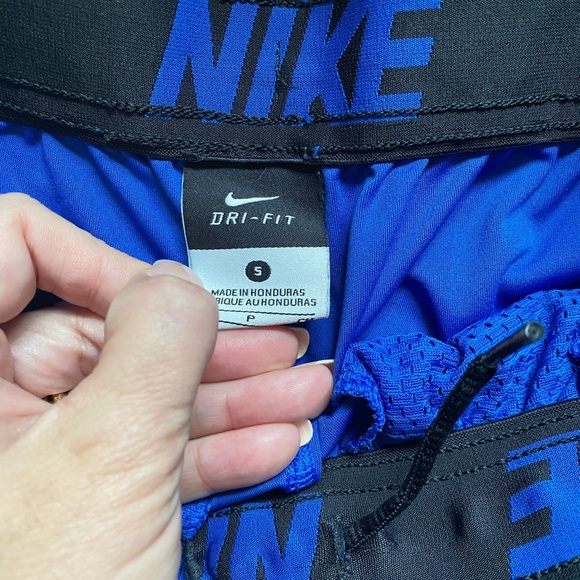 Nike Athletic Shorts Dri Fit Mens Small Blue Pockets Drawstring Basketball Gym - Picture 4 of 6